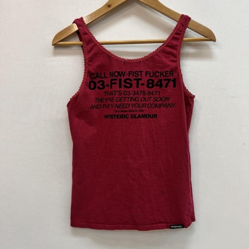 ヒステリックグラマー HYSTERIC GLAMOUR タンクトップ タンクトップ 00s ROCKER タンクトップ ヴィンテージ y2k FREE 赤 / レッド / red レディース USED 古着 中古 50164217