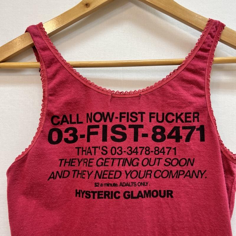 ヒステリックグラマー HYSTERIC GLAMOUR タンクトップ タンクトップ 00s ROCKER タンクトップ ヴィンテージ y2k FREE 赤 / レッド / red レディース USED 古着 中古 50164217