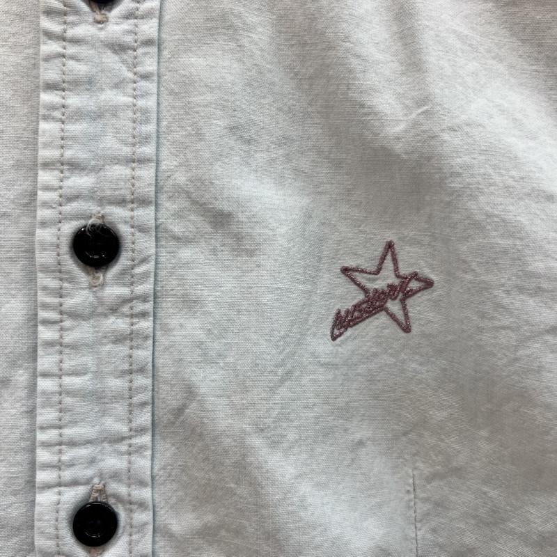 ヒステリックグラマー HYSTERIC GLAMOUR シャツ、ブラウス 長袖 00s スター ロゴ ボタンダウンシャツ ヴィンテージ y2k - 水色 / ライトブルー / レディース USED 古着 中古 50164219