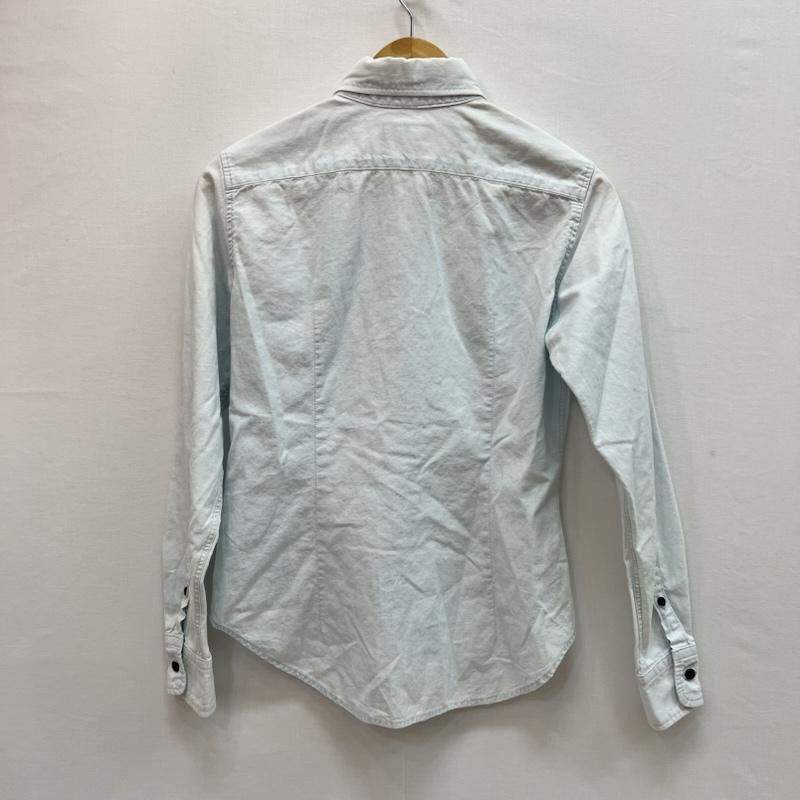 ヒステリックグラマー HYSTERIC GLAMOUR シャツ、ブラウス 長袖 00s スター ロゴ ボタンダウンシャツ ヴィンテージ y2k - 水色 / ライトブルー / レディース USED 古着 中古 50164219