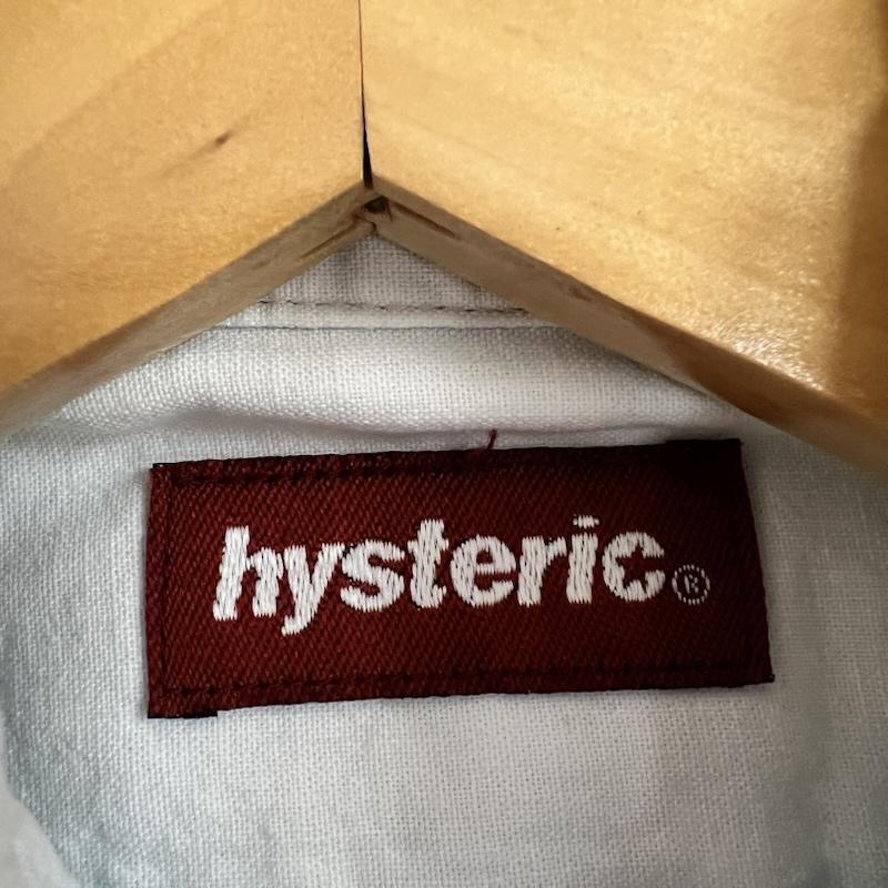 ヒステリックグラマー HYSTERIC GLAMOUR シャツ、ブラウス 長袖 00s スター ロゴ ボタンダウンシャツ ヴィンテージ y2k - 水色 / ライトブルー / レディース USED 古着 中古 50164219