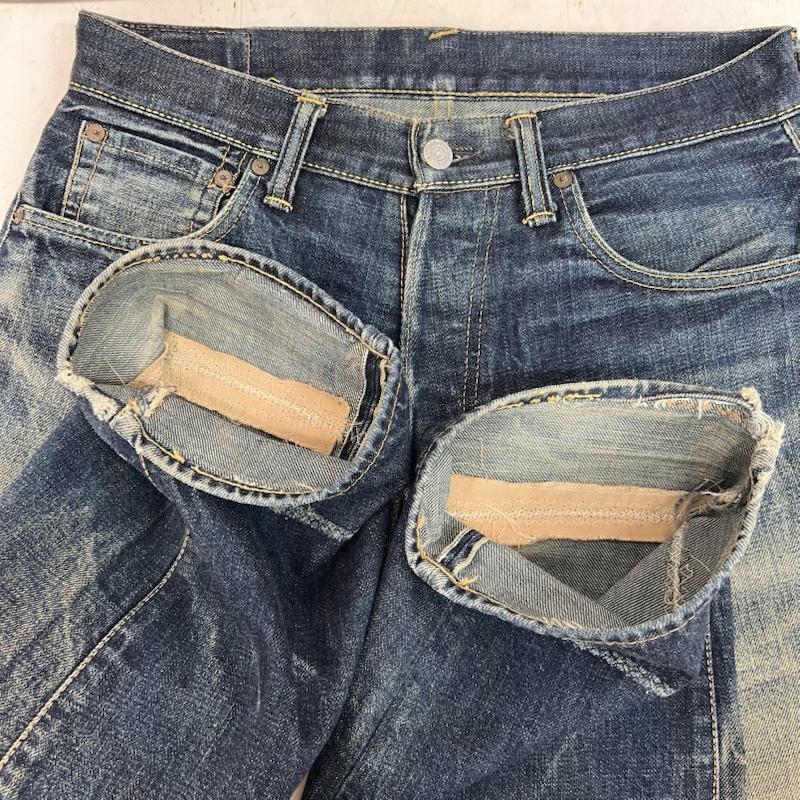エヴィス EVISU パンツ デニム、ジーンズ No2 カモメ ペイント デニムパンツ 31インチ メンズ USED 古着 中古 50164220