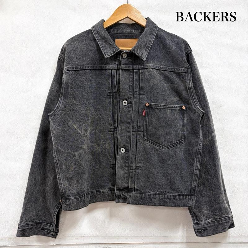 古着 USED ジャケット、上着 ジャケット、ブレザー Backers バッカーズ 1st ファースト ブラック デニム ジャケット Gジャン LOT106XX 40 黒 / ブラック / black メンズ USED 古着 中古 50164221