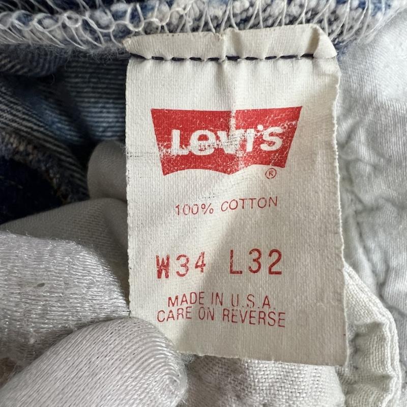 リーバイス Levi s パンツ デニム、ジーンズ 80s USA製 501 デニムパンツ ボタン裏653 ビンテージ 34インチ メンズ USED 古着 中古 50164222