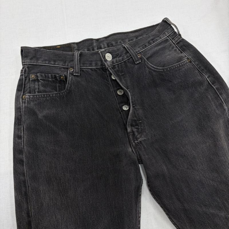 リーバイス Levi s パンツ デニム、ジーンズ 501 ブラックデニム フェード フィリピン製 ヴィンテージ 30インチ 黒 / ブラック / black メンズ USED 古着 中古 50164223