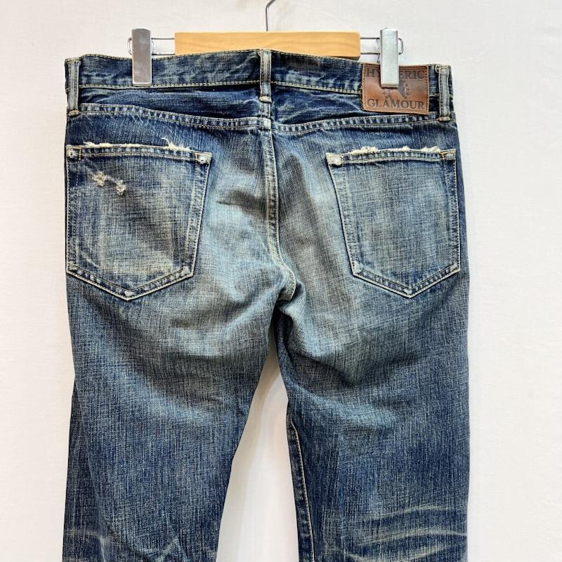 ヒステリックグラマー HYSTERIC GLAMOUR パンツ デニム、ジーンズ 00s ノブスリム ヴィンテージ加工 スタッズ デニム 4AP-2343 32インチ メンズ USED 古着 中古 50164224