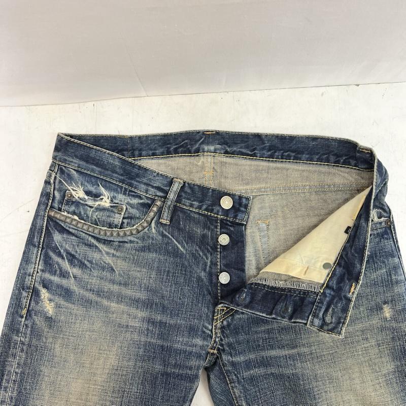 ヒステリックグラマー HYSTERIC GLAMOUR パンツ デニム、ジーンズ 00s ノブスリム ヴィンテージ加工 スタッズ デニム 4AP-2343 32インチ メンズ USED 古着 中古 50164224