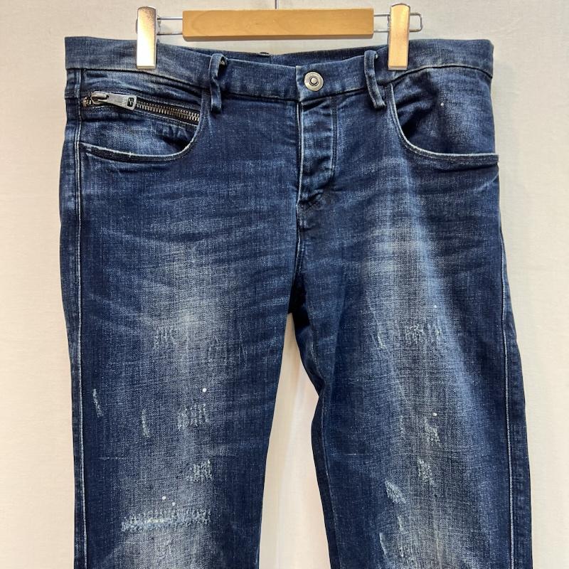 エンポリオアルマーニ EMPORIO ARMANI パンツ デニム、ジーンズ ダメージ加工 スキニー デニムパンツ 6X1J10 1DATZ 33インチ メンズ USED 古着 中古 50164225