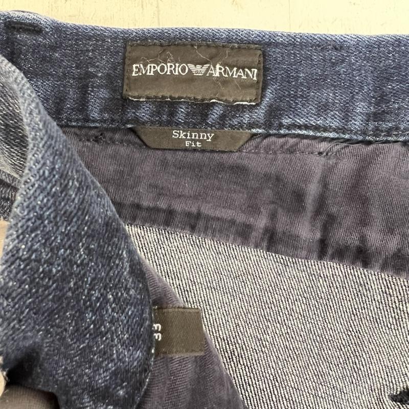 エンポリオアルマーニ EMPORIO ARMANI パンツ デニム、ジーンズ ダメージ加工 スキニー デニムパンツ 6X1J10 1DATZ 33インチ メンズ USED 古着 中古 50164225