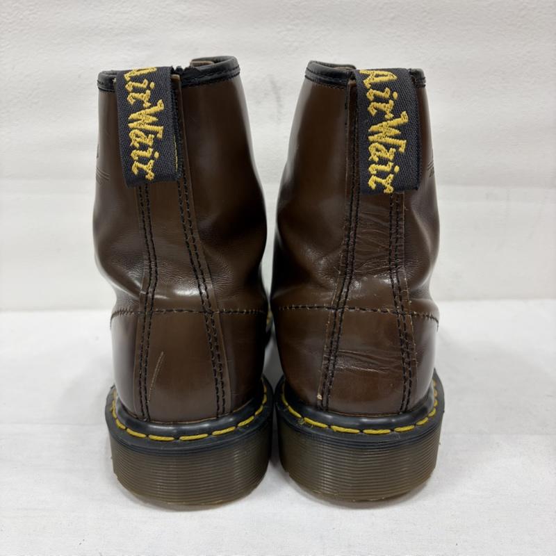 ドクターマーチン Dr.Martens ブーツ ショートブーツ 8ホール ブラウンレザー ショートブーツ イングランド製 英国製 ヴィンテージ UK9 28cm UK：9 ワンポイント X ロゴ、文字 茶 / ブラウン / brown X 赤 / レッド / red メンズ USED 古着 中古 50164232
