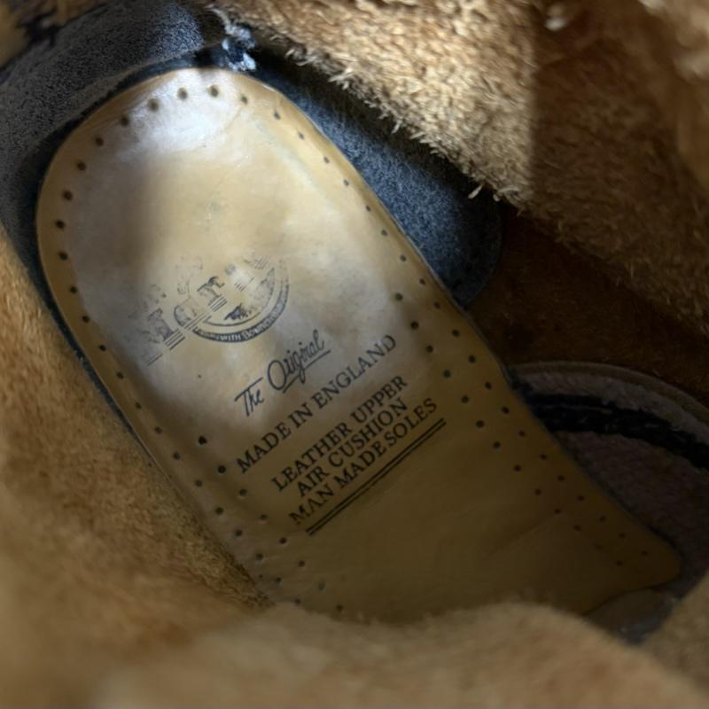 ドクターマーチン Dr.Martens ブーツ ショートブーツ 8ホール ブラウンレザー ショートブーツ イングランド製 英国製 ヴィンテージ UK9 28cm UK：9 ワンポイント X ロゴ、文字 茶 / ブラウン / brown X 赤 / レッド / red メンズ USED 古着 中古 50164232