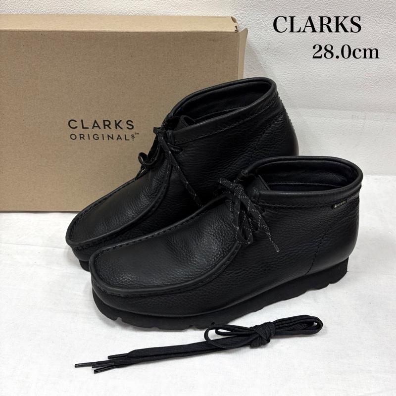 クラークス オリジナルズ Clarks Originals 革靴 革靴 ワラビー デッキシューズ チャッカブーツ GORE-TEX ゴアテックス レザー 28.0cm 無地 黒 / ブラック / black メンズ USED 古着 中古 50164234