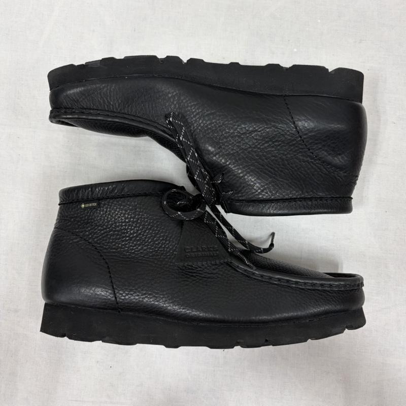 クラークス オリジナルズ Clarks Originals 革靴 革靴 ワラビー デッキシューズ チャッカブーツ GORE-TEX ゴアテックス レザー 28.0cm 無地 黒 / ブラック / black メンズ USED 古着 中古 50164234