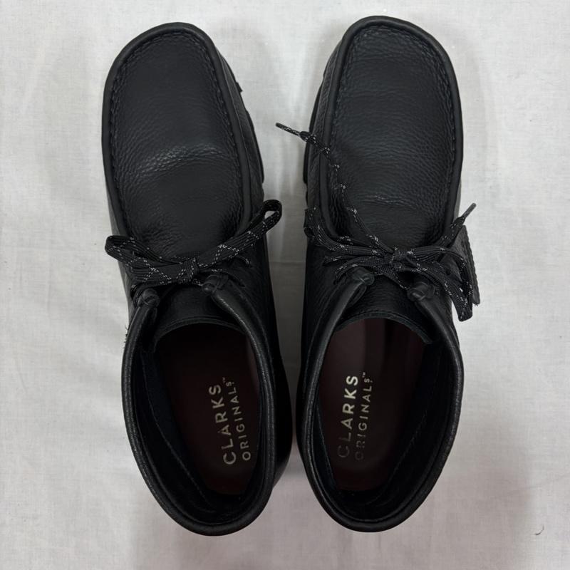 クラークス オリジナルズ Clarks Originals 革靴 革靴 ワラビー デッキシューズ チャッカブーツ GORE-TEX ゴアテックス レザー 28.0cm 無地 黒 / ブラック / black メンズ USED 古着 中古 50164234