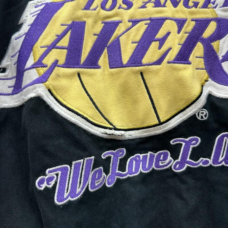 古着 USED ジャケット、上着 ジャンパー、ブルゾン JEFF HAMILTON Lakers レーシング ジャケット S 黒 / ブラック / black X 紫 / パープル / purple メンズ USED 古着 中古 50164235