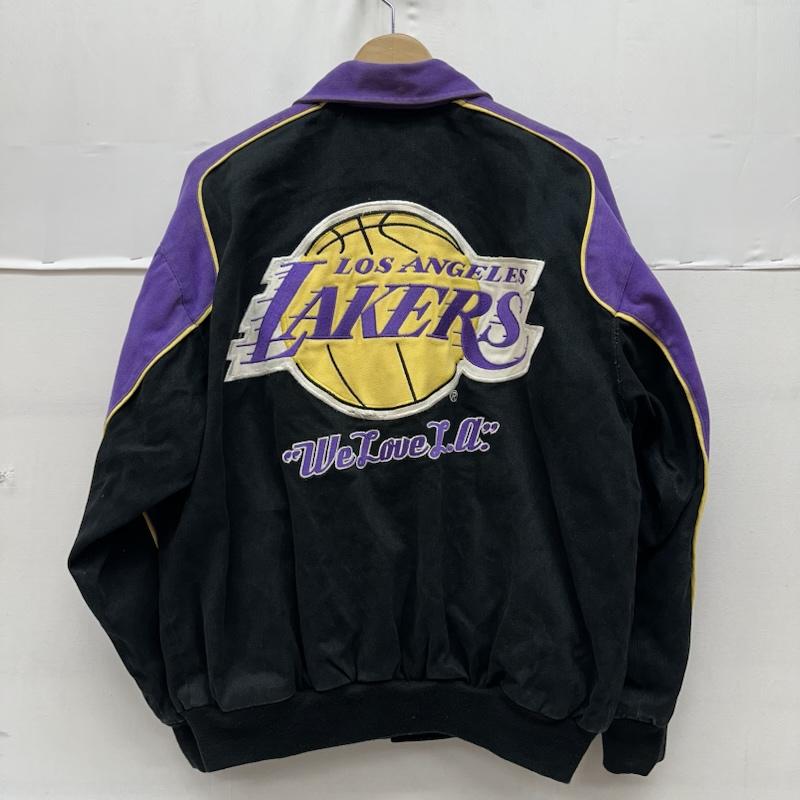 古着 USED ジャケット、上着 ジャンパー、ブルゾン JEFF HAMILTON Lakers レーシング ジャケット S 黒 / ブラック / black X 紫 / パープル / purple メンズ USED 古着 中古 50164235