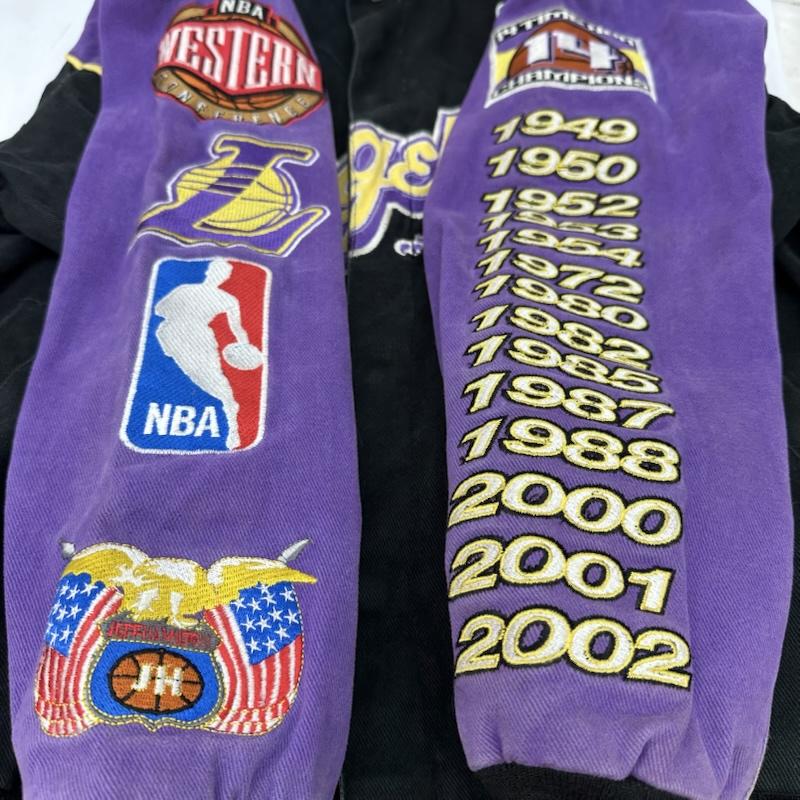 古着 USED ジャケット、上着 ジャンパー、ブルゾン JEFF HAMILTON Lakers レーシング ジャケット S 黒 / ブラック / black X 紫 / パープル / purple メンズ USED 古着 中古 50164235