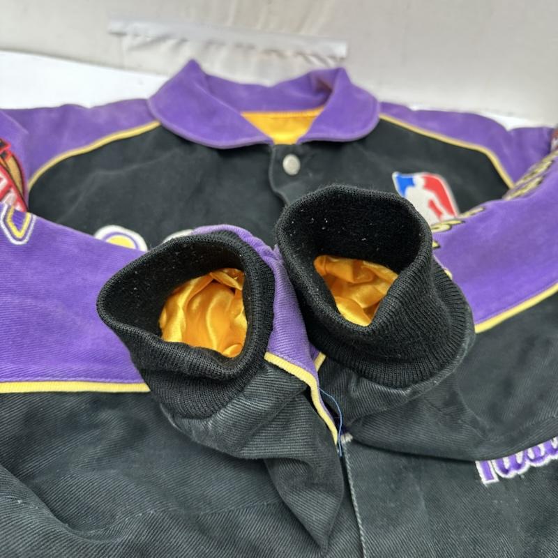 古着 USED ジャケット、上着 ジャンパー、ブルゾン JEFF HAMILTON Lakers レーシング ジャケット S 黒 / ブラック / black X 紫 / パープル / purple メンズ USED 古着 中古 50164235