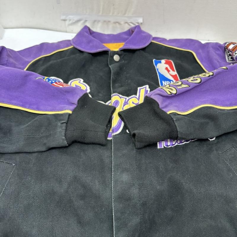 古着 USED ジャケット、上着 ジャンパー、ブルゾン JEFF HAMILTON Lakers レーシング ジャケット S 黒 / ブラック / black X 紫 / パープル / purple メンズ USED 古着 中古 50164235