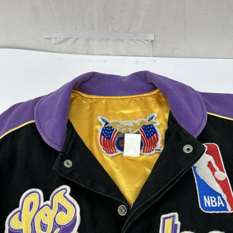古着 USED ジャケット、上着 ジャンパー、ブルゾン JEFF HAMILTON Lakers レーシング ジャケット S 黒 / ブラック / black X 紫 / パープル / purple メンズ USED 古着 中古 50164235