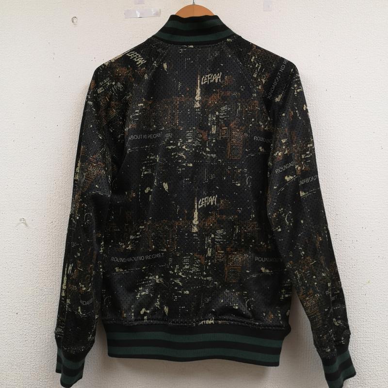 レフラー LEFLAH ジャケット、上着 ジャンパー、ブルゾン メッシュ 迷彩 カモ 総柄 リバーシブル 2WAY フルジップ 黒 / ブラック / black メンズ USED 古着 中古 50164237