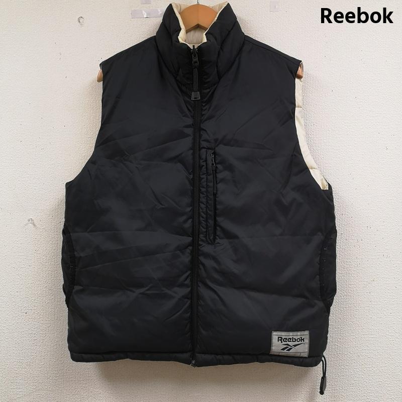 リーボック Reebok ベスト ベスト リバーシブル 2WAY 中綿 ロゴパッチ ドローコード M 黒 / ブラック / black メンズ USED 古着 中古 50164238