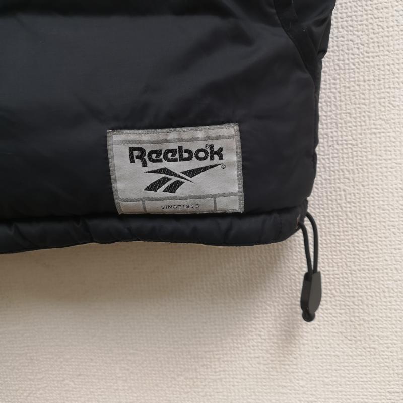 リーボック Reebok ベスト ベスト リバーシブル 2WAY 中綿 ロゴパッチ ドローコード M 黒 / ブラック / black メンズ USED 古着 中古 50164238