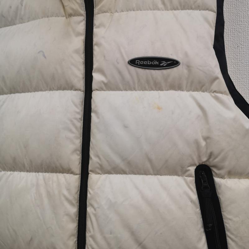 リーボック Reebok ベスト ベスト リバーシブル 2WAY 中綿 ロゴパッチ ドローコード M 黒 / ブラック / black メンズ USED 古着 中古 50164238