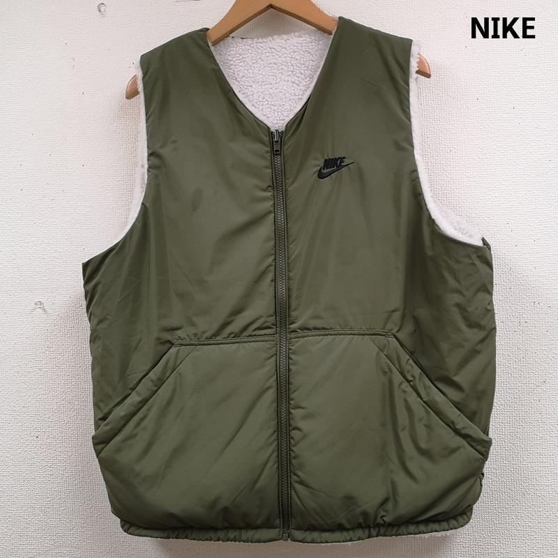 ナイキ NIKE ベスト ベスト 中綿 ボア フリース リバーシブル 2WAY DQ4879-113 L カーキ / カーキ / khaki メンズ USED 古着 中古 50164239