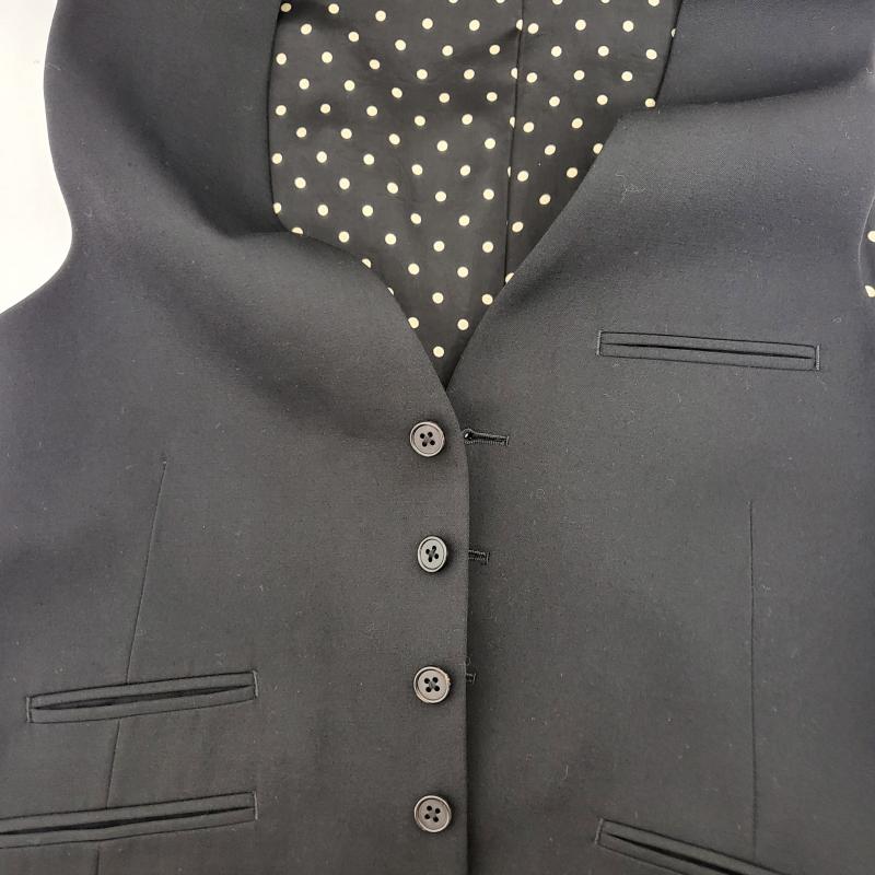 ワコマリア WACKO MARIA ベスト ベスト 09AW-VES-18 ドット柄 刺繍 ベスト ブラック L L 黒 / ブラック / black メンズ USED 古着 中古 50164241
