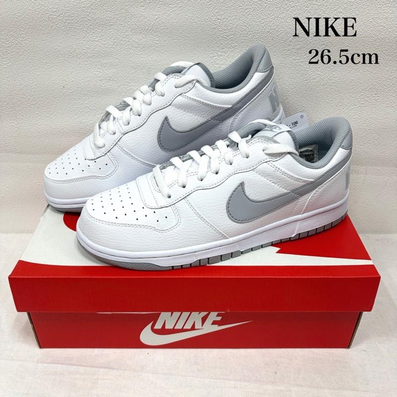 ナイキ NIKE スニーカー スニーカー BIGNIKE LOW クラシック ローカットスニーカー 355152-106 26.5cm ロゴ、文字 白 / ホワイト / white X 灰 / グレー / gray メンズ USED 古着 中古 50164246