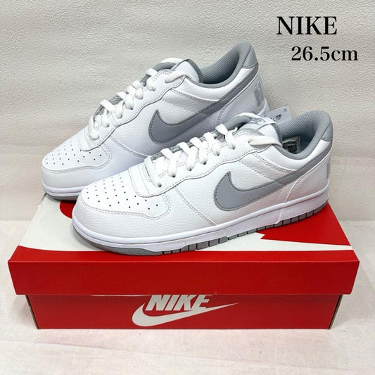 ナイキ NIKE スニーカー スニーカー BIGNIKE LOW クラシック ローカットスニーカー 355152-106 26.5cm ロゴ、文字 白 / ホワイト / white X 灰 / グレー / gray メンズ USED 古着 中古 50164246