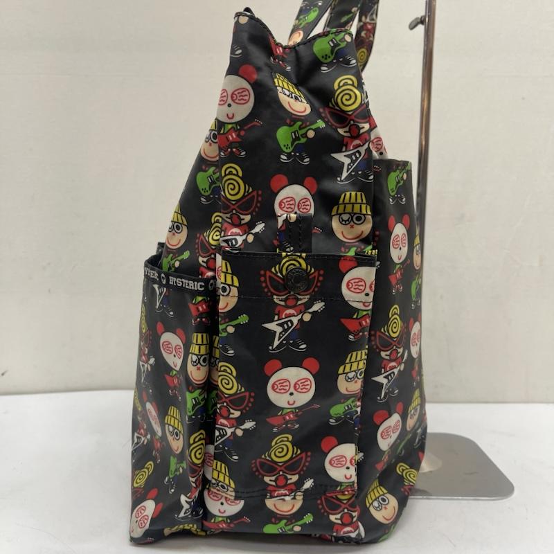 ヒステリック ミニ HYSTERIC MINI マザーズバッグ マザーズバッグ 2WAY 総柄 キャラクター トートバッグ マザーズ バッグ 黒 / ブラック / black レディース USED 古着 中古 50164249
