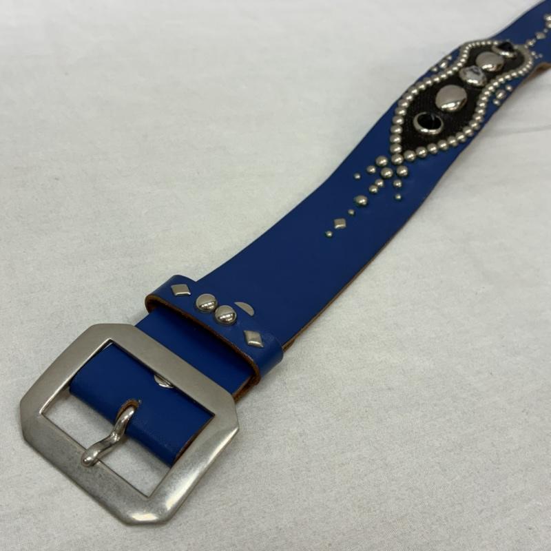 ウルフズヘッド WOLF S HEAD ベルト・バックル ベルト レザー 部分リザード スパイダー スタッズ ベルト 34 - メンズ USED 古着 中古 50164257