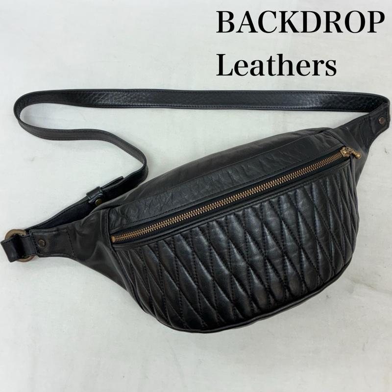 バックドロップ BACKDROP ウエストバッグ ウエストバッグ DIA Waist Bag ダイヤモンド ステッチ レザー ウエストバッグ 真鍮パーツ - メンズ USED 古着 中古 50164258