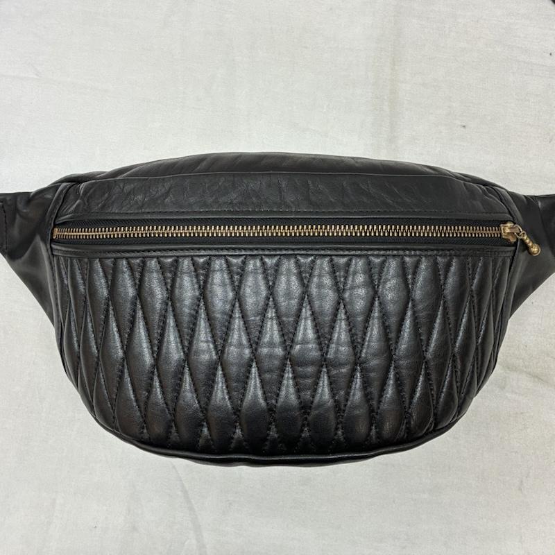 バックドロップ BACKDROP ウエストバッグ ウエストバッグ DIA Waist Bag ダイヤモンド ステッチ レザー ウエストバッグ 真鍮パーツ - メンズ USED 古着 中古 50164258