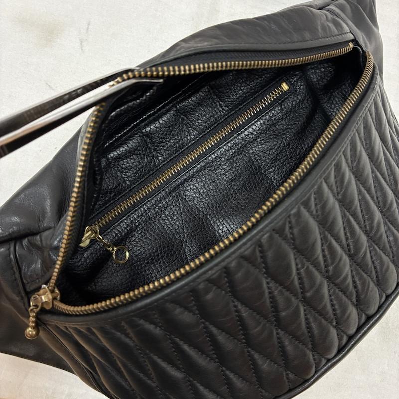 バックドロップ BACKDROP ウエストバッグ ウエストバッグ DIA Waist Bag ダイヤモンド ステッチ レザー ウエストバッグ 真鍮パーツ - メンズ USED 古着 中古 50164258