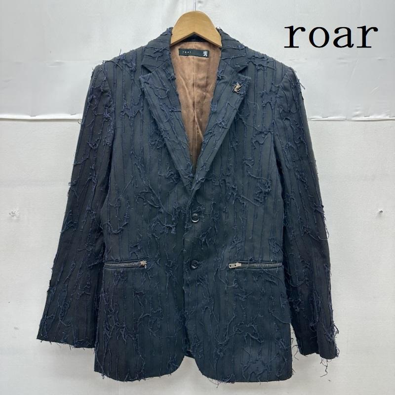 ロア－ roar ジャケット、上着 ジャケット、ブレザー 00s 初期 タグ ジャガード フリンジ テーラ－ド ジャケット - 黒 / ブラック / black メンズ USED 古着 中古 50164265