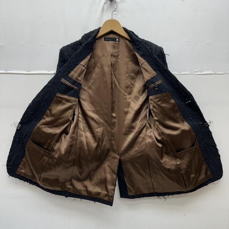 ロア－ roar ジャケット、上着 ジャケット、ブレザー 00s 初期 タグ ジャガード フリンジ テーラ－ド ジャケット - 黒 / ブラック / black メンズ USED 古着 中古 50164265