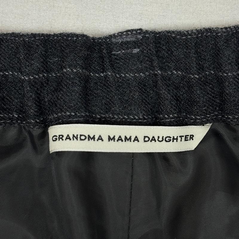 グランマママドーター GRANDMA MAMA DAUGHTER ボトムス ボトムス ウール ストライプ 2タック スラックス パンツ ウエストゴム LOT-GPA523 1 ストライプ レディース USED 古着 中古 50164267