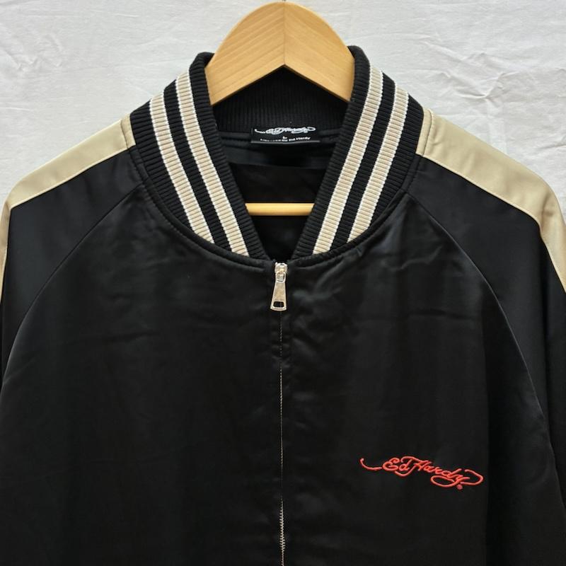 エドハーディー Ed Hardy ジャケット、上着 ジャンパー、ブルゾン スカル ハート タトゥー 刺繍 スカジャン L メンズ USED 古着 中古 50164271