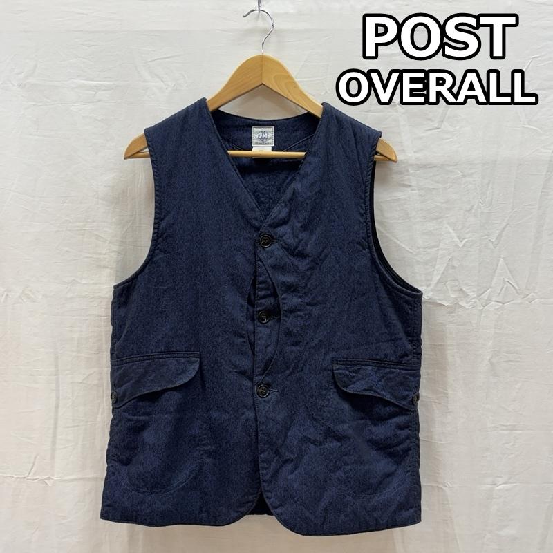 ポストオーバーオールズ POST OVERALLS ベスト ベスト USA製 ハーフムーンポケット ベスト 中綿入り S 紺 / ネイビー / navy メンズ USED 古着 中古 50164272