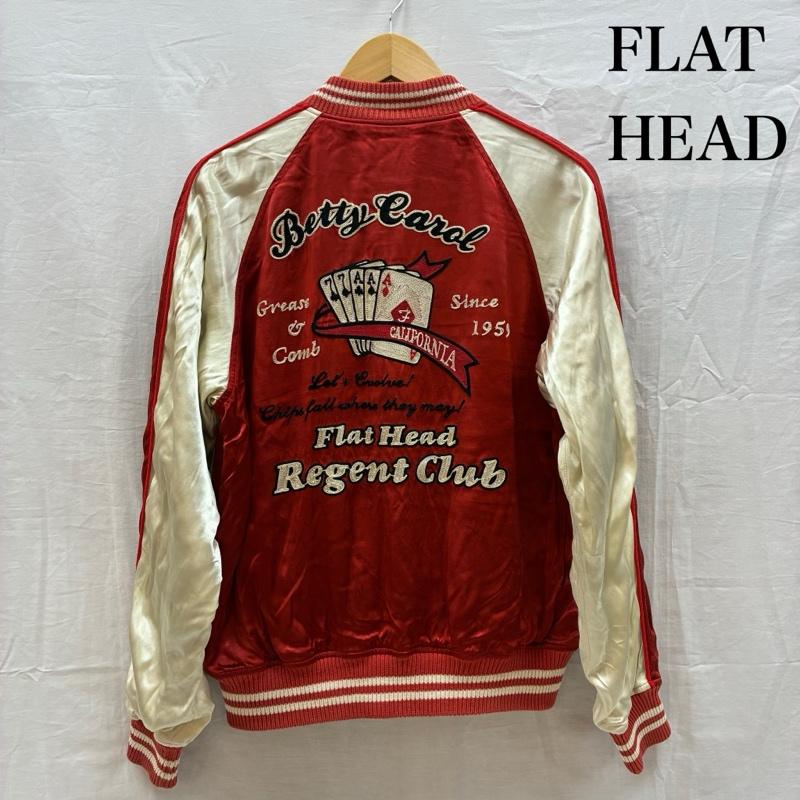 ザ・フラットヘッド The Flat Head ジャケット、上着 ジャンパー、ブルゾン レーヨン トランプ 刺繍 スカジャン L メンズ USED 古着 中古 50164275
