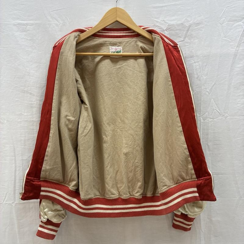 ザ・フラットヘッド The Flat Head ジャケット、上着 ジャンパー、ブルゾン レーヨン トランプ 刺繍 スカジャン L メンズ USED 古着 中古 50164275