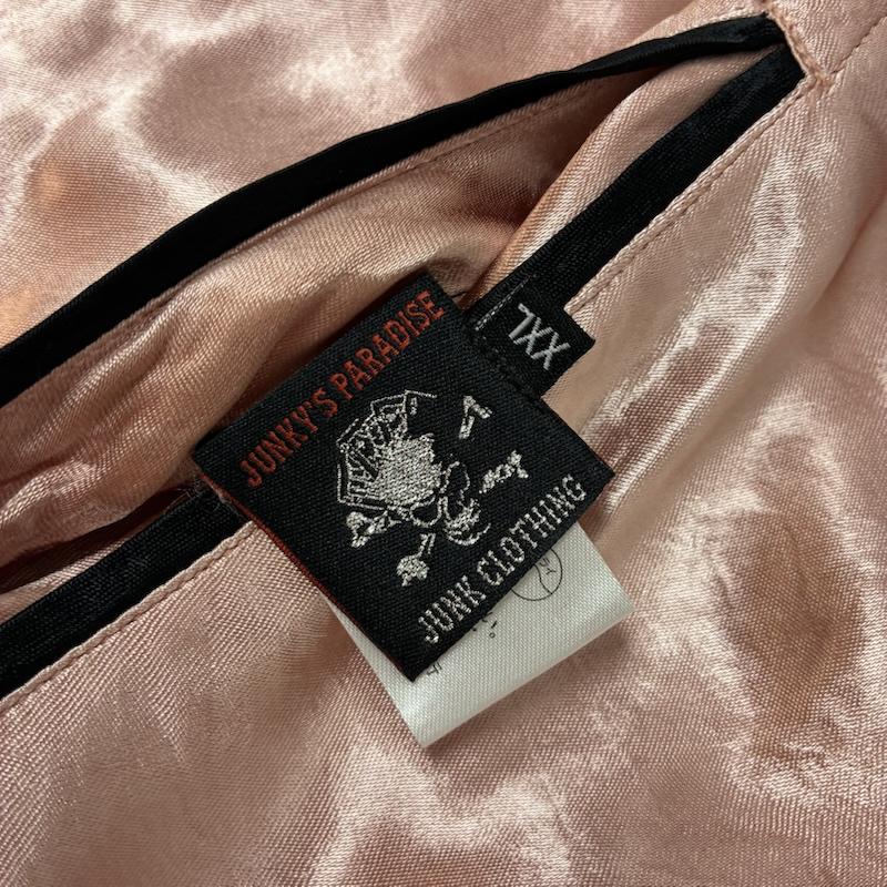 古着 USED ジャケット、上着 ジャンパー、ブルゾン JUNKY S PARADISE ジャンキーズパラダイス パンサー スパイダーウェブ 刺繍 スカジャン レーヨン XXL メンズ USED 古着 中古 50164277
