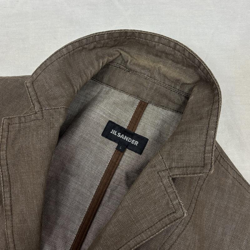 ジルサンダー JIL SANDER ジャケット、上着 ジャンパー、ブルゾン イタリア製 2B テーラード ジャケット カラーデニム L メンズ USED 古着 中古 50164280