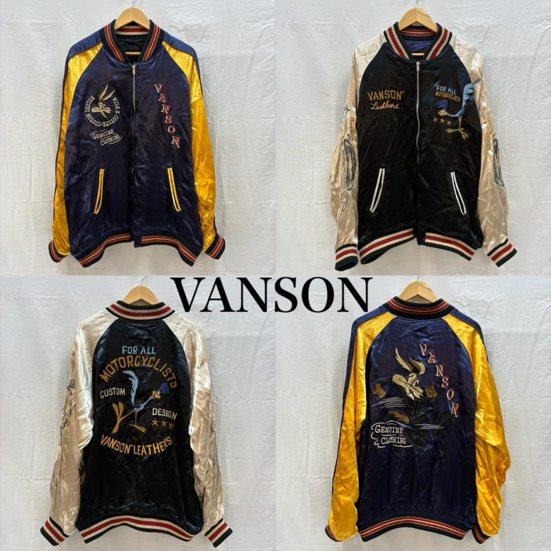 ヴァンソン VANSON ジャケット、上着 ジャンパー、ブルゾン ルーニー・テューンズ LOONEY TUNES レーヨン サテン リバーシブル スカジャン XXL メンズ USED 古着 中古 50164281