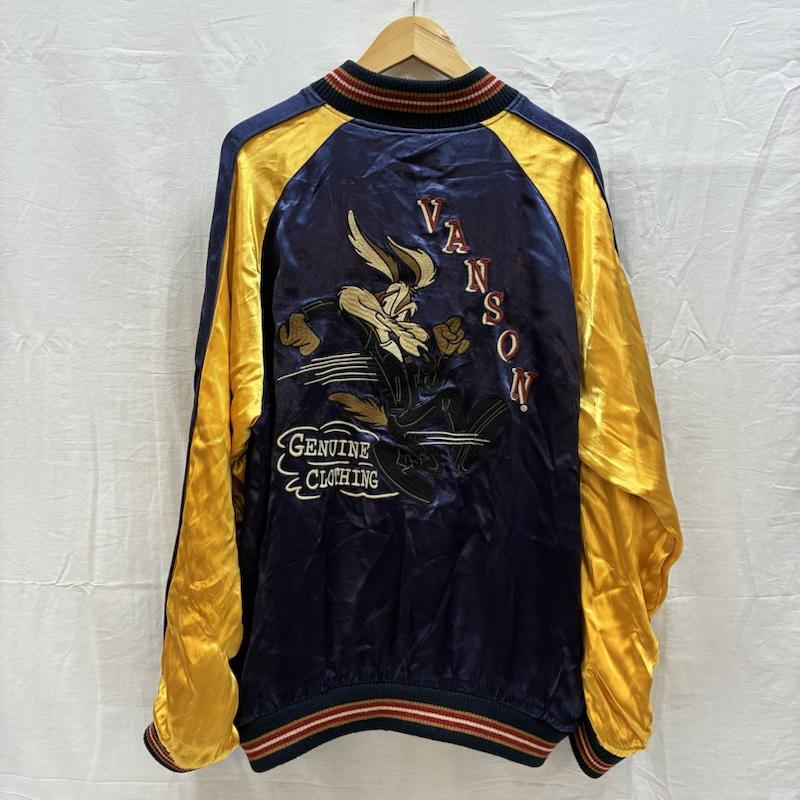 ヴァンソン VANSON ジャケット、上着 ジャンパー、ブルゾン ルーニー・テューンズ LOONEY TUNES レーヨン サテン リバーシブル スカジャン XXL メンズ USED 古着 中古 50164281