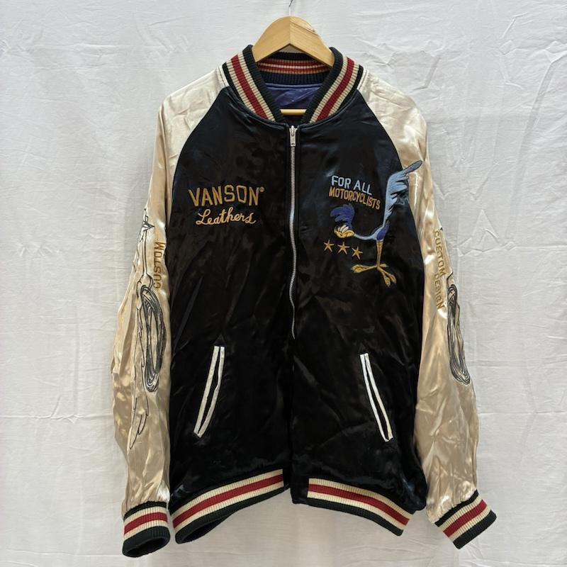 ヴァンソン VANSON ジャケット、上着 ジャンパー、ブルゾン ルーニー・テューンズ LOONEY TUNES レーヨン サテン リバーシブル スカジャン XXL メンズ USED 古着 中古 50164281