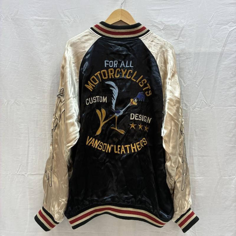 ヴァンソン VANSON ジャケット、上着 ジャンパー、ブルゾン ルーニー・テューンズ LOONEY TUNES レーヨン サテン リバーシブル スカジャン XXL メンズ USED 古着 中古 50164281